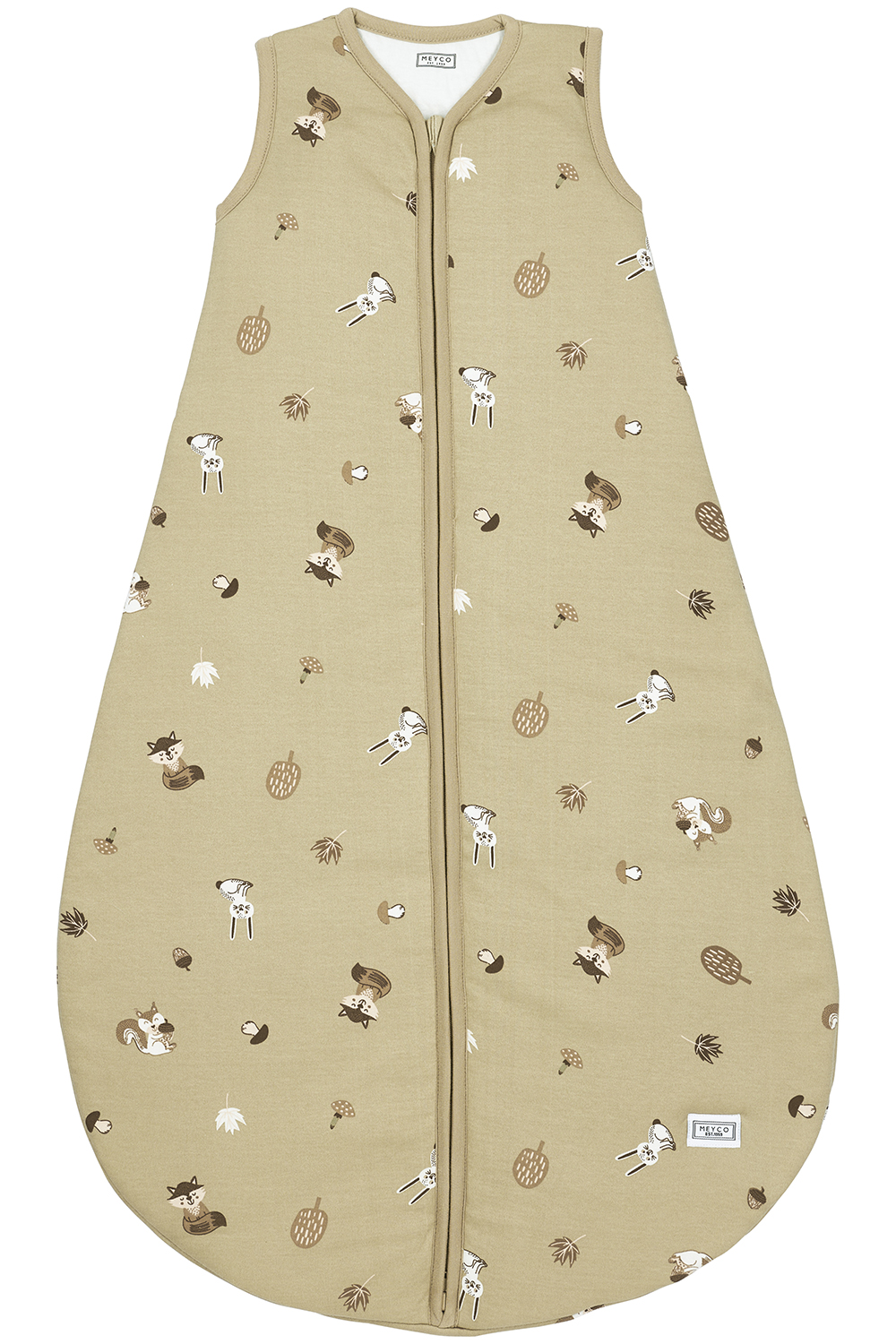 Baby slaapzak rond gevoerd Forest Animals - sand - 74cm - 2.0 TOG