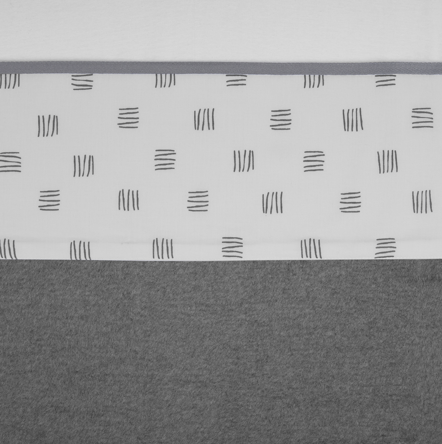 Wieglaken Block Stripe - grey - 75x100cm