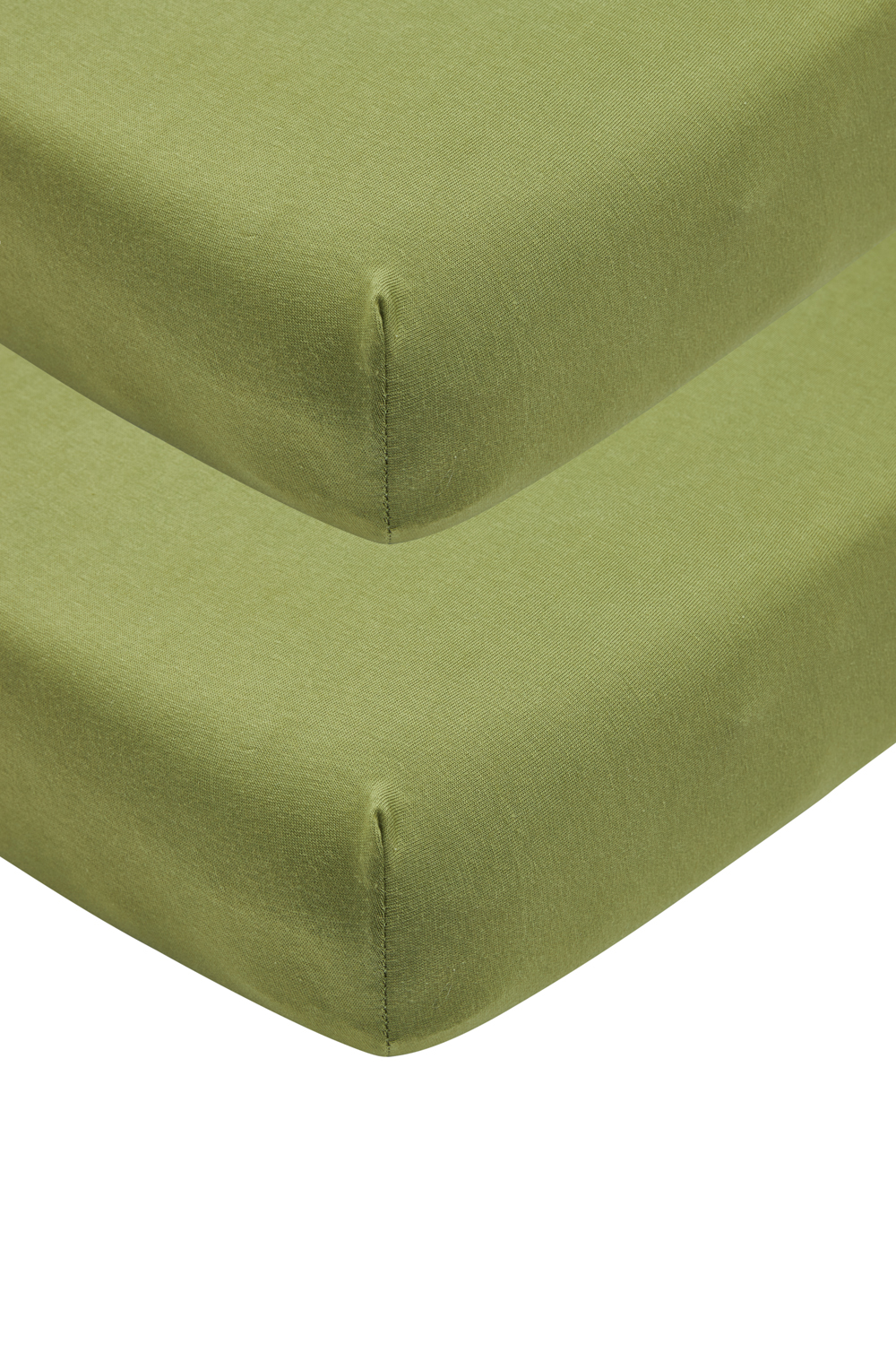 Hoeslaken wieg 2-pack jersey Uni - avocado - 40x80/90cm