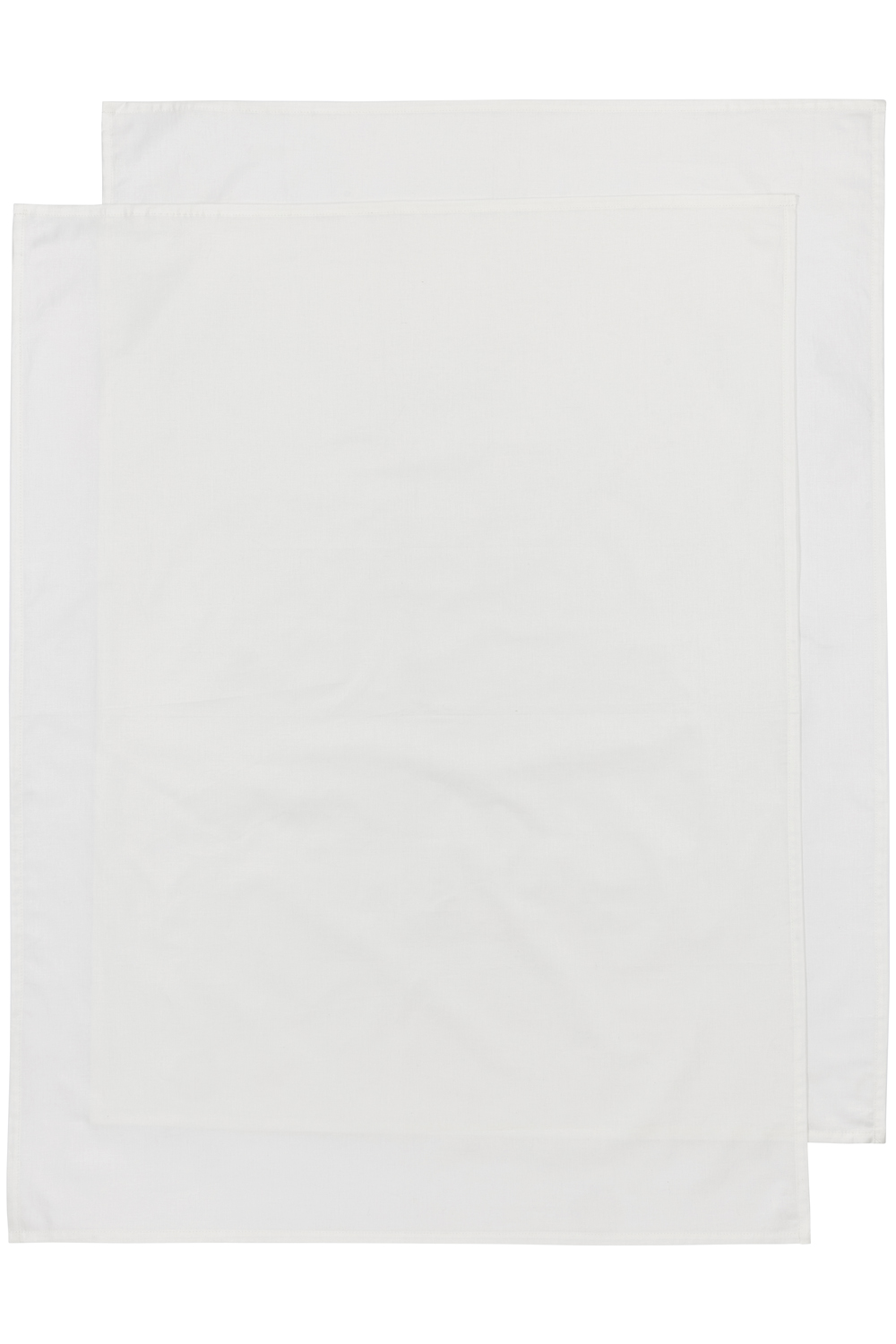 Crib Sheet 2-pack Uni - Offwhite - 75x100cm