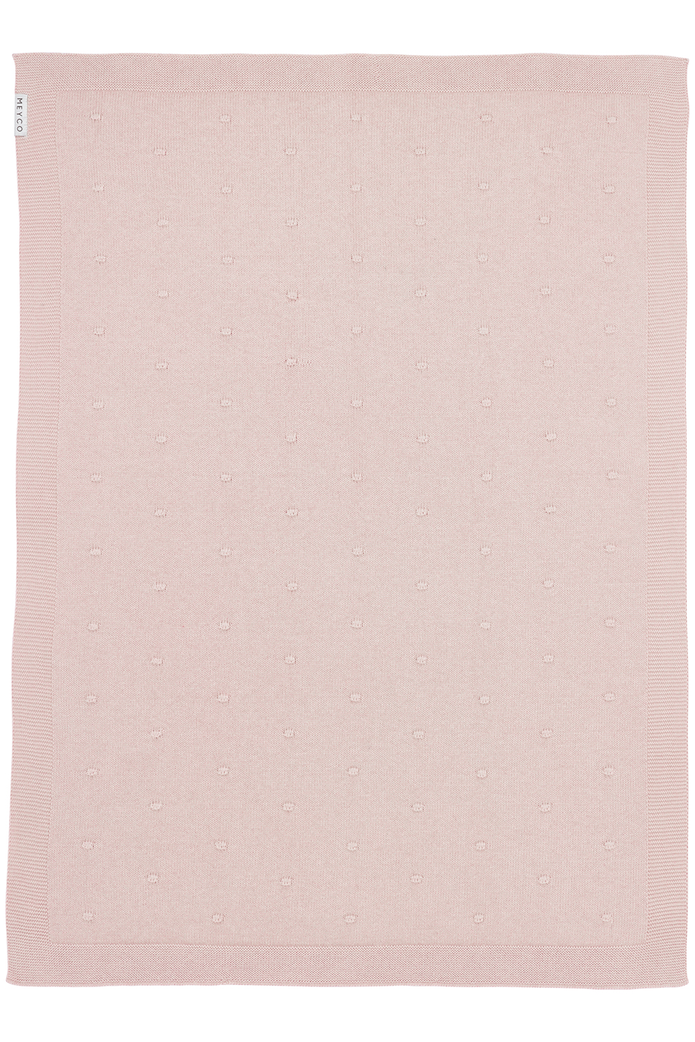 Crib bed blanket Mini Knots - soft pink - 75x100cm