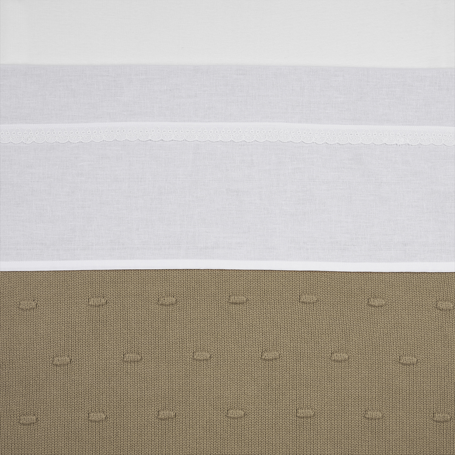 Crib Sheet Lace - White - 75x100cm