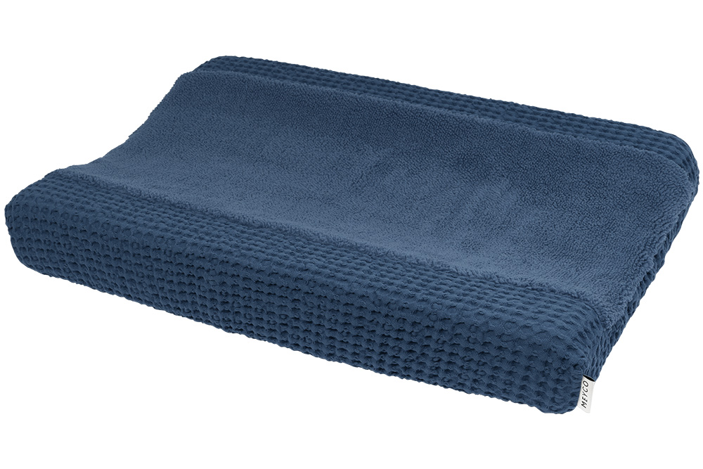 Aankleedkussenhoes Wafel Teddy - indigo - 50x70cm