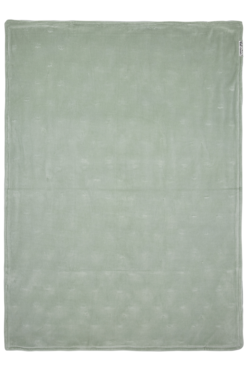 Crib bed blanket Knots velvet - stone green - 75x100cm