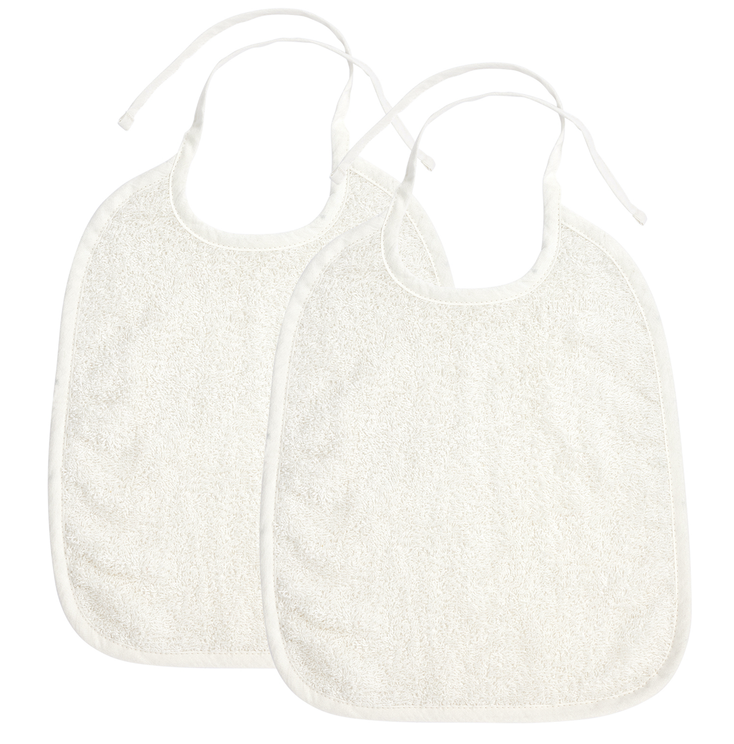 Bib 2-pack terry Uni - offwhite