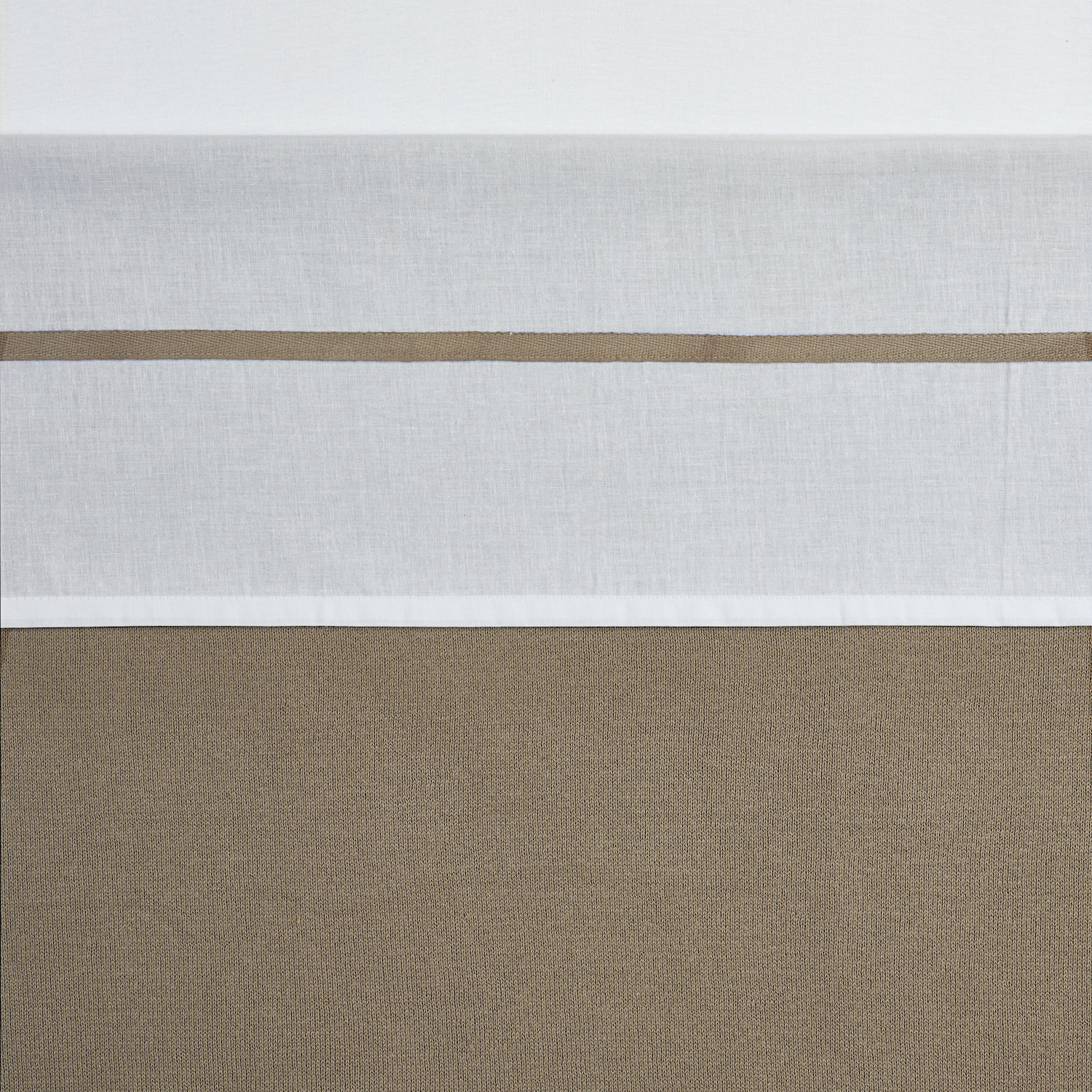 Crib sheet Bies - taupe - 75X100cm