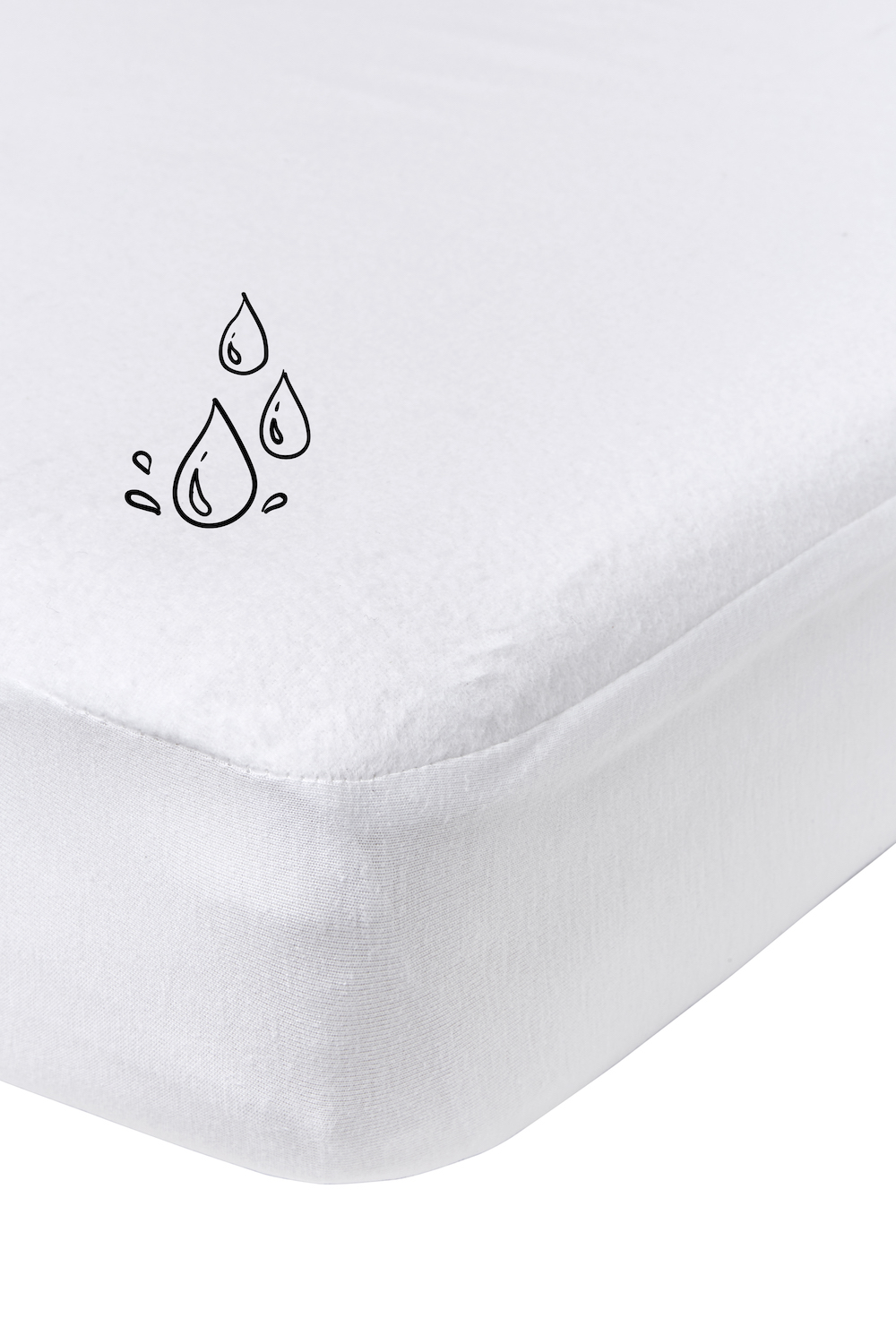 Waterproof fitted sheet doubter - white - 120x200cm