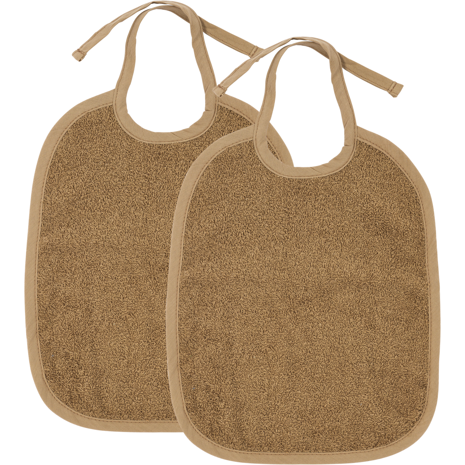 Bib 2-pack terry Uni - toffee