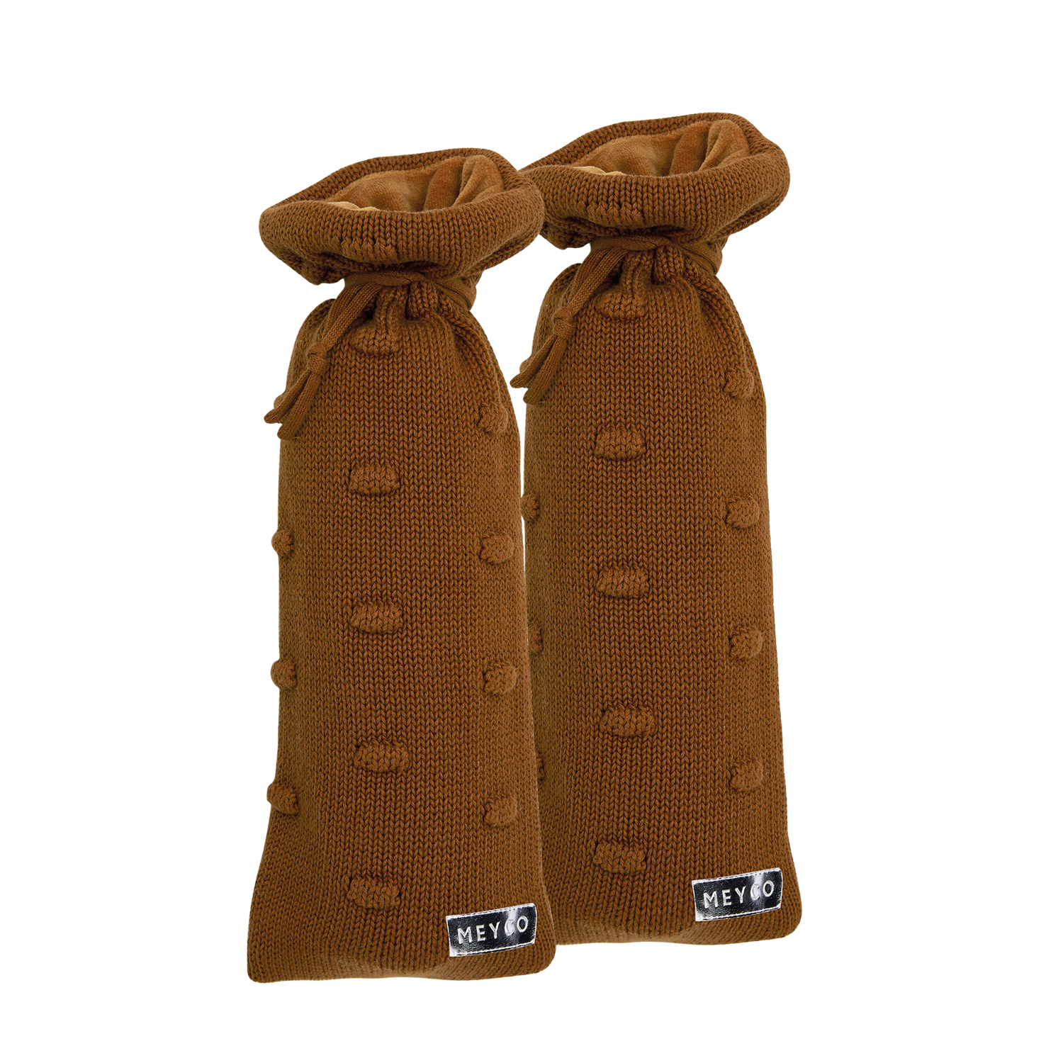 Hot water bottle cover 2-pack Knots - camel