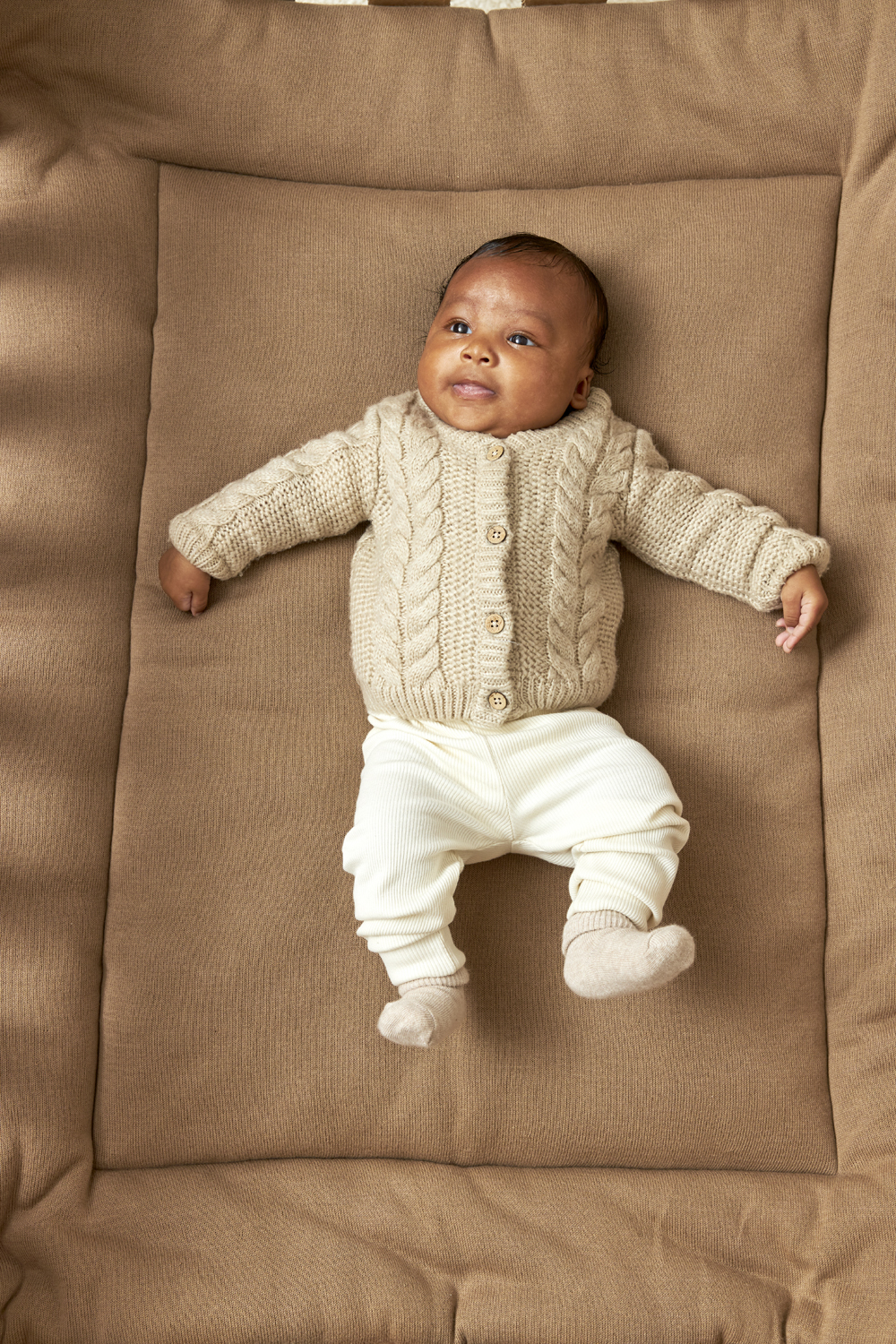 Boxkleed Knit Basic - Taupe - 77x97cm