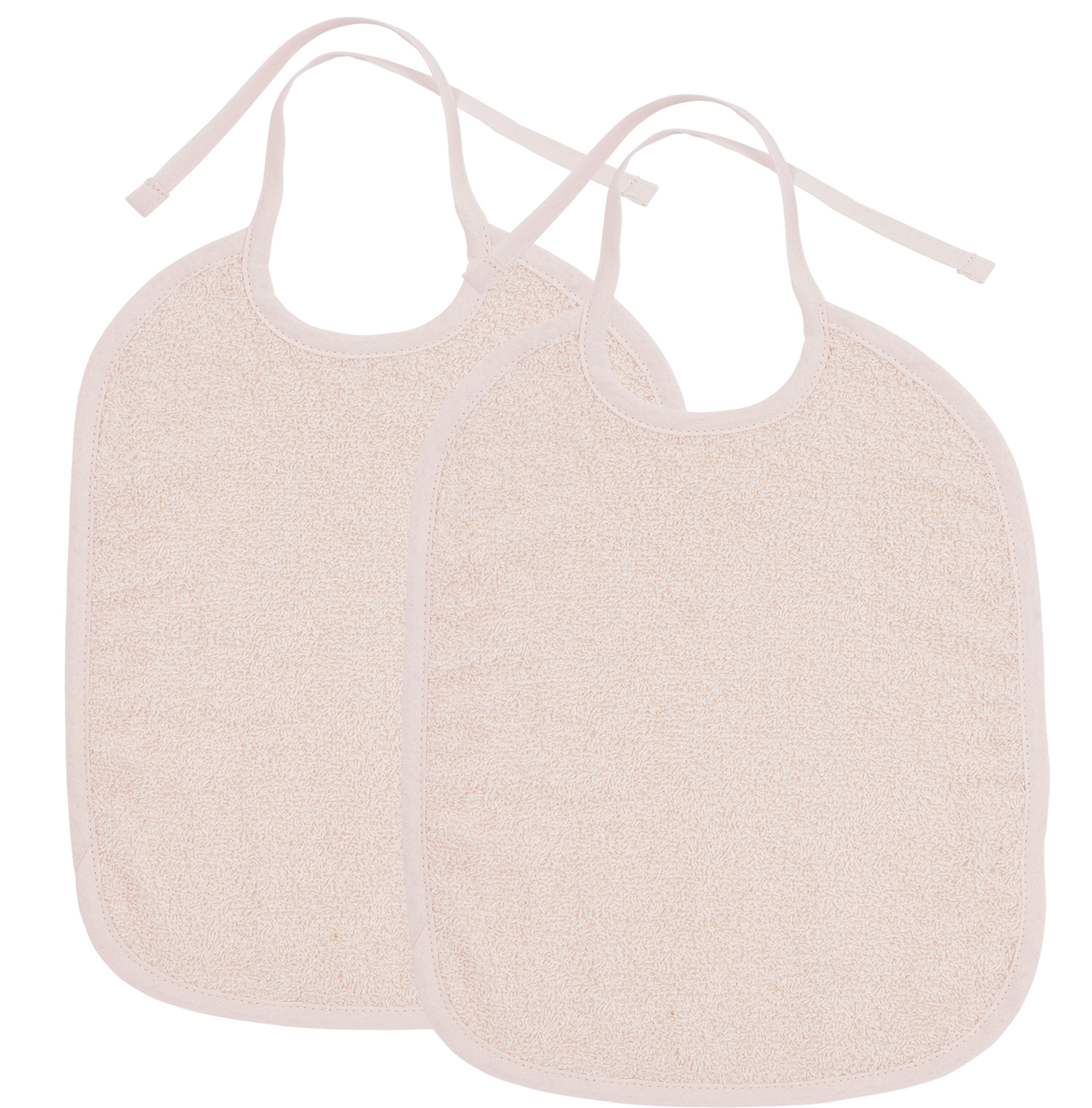 Bib 2-pack terry Uni - soft pink