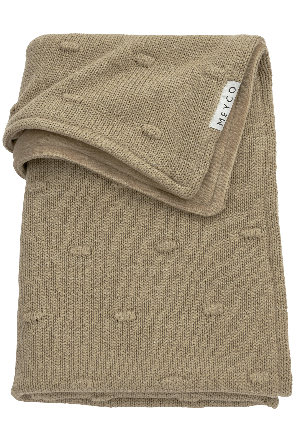 Babydecke groß Knots velvet - taupe - 100x150cm