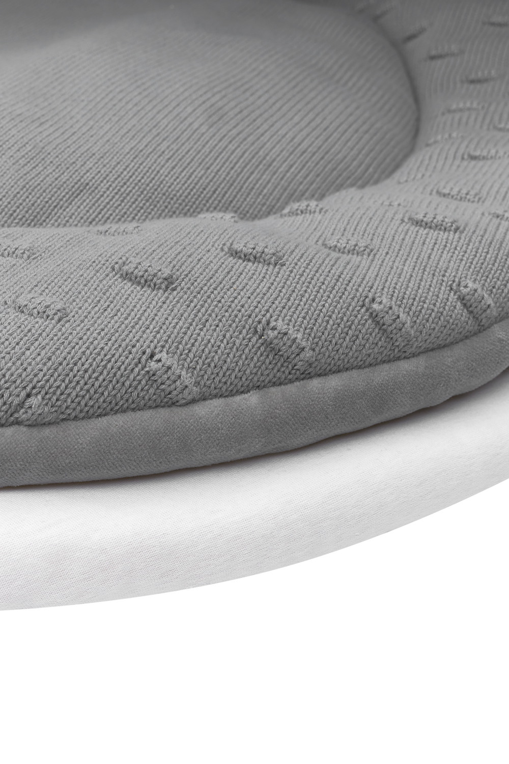 Fitted sheet playpen mattress jersey Uni - white - Round 90/95cm