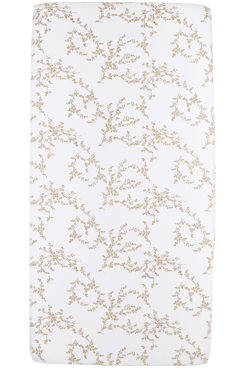 Jersey Fitted Sheet Branches - Sand - 60x120cm