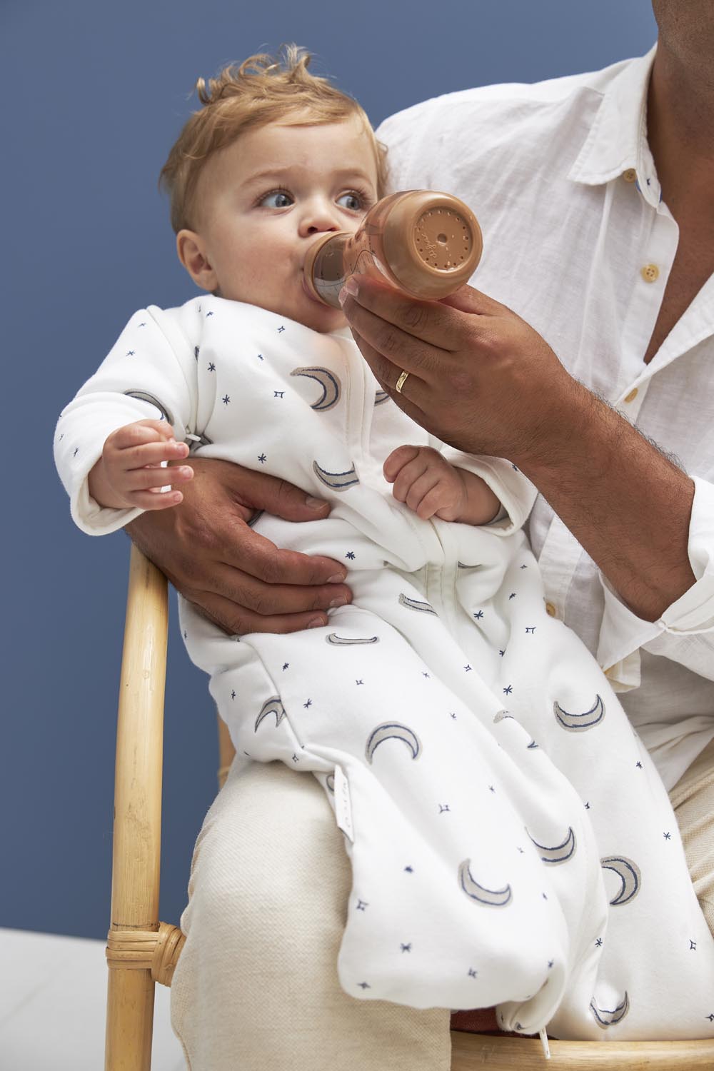 Baby slaapzak met afritsbare mouwen Moon - indigo - 110cm - 2.5 TOG