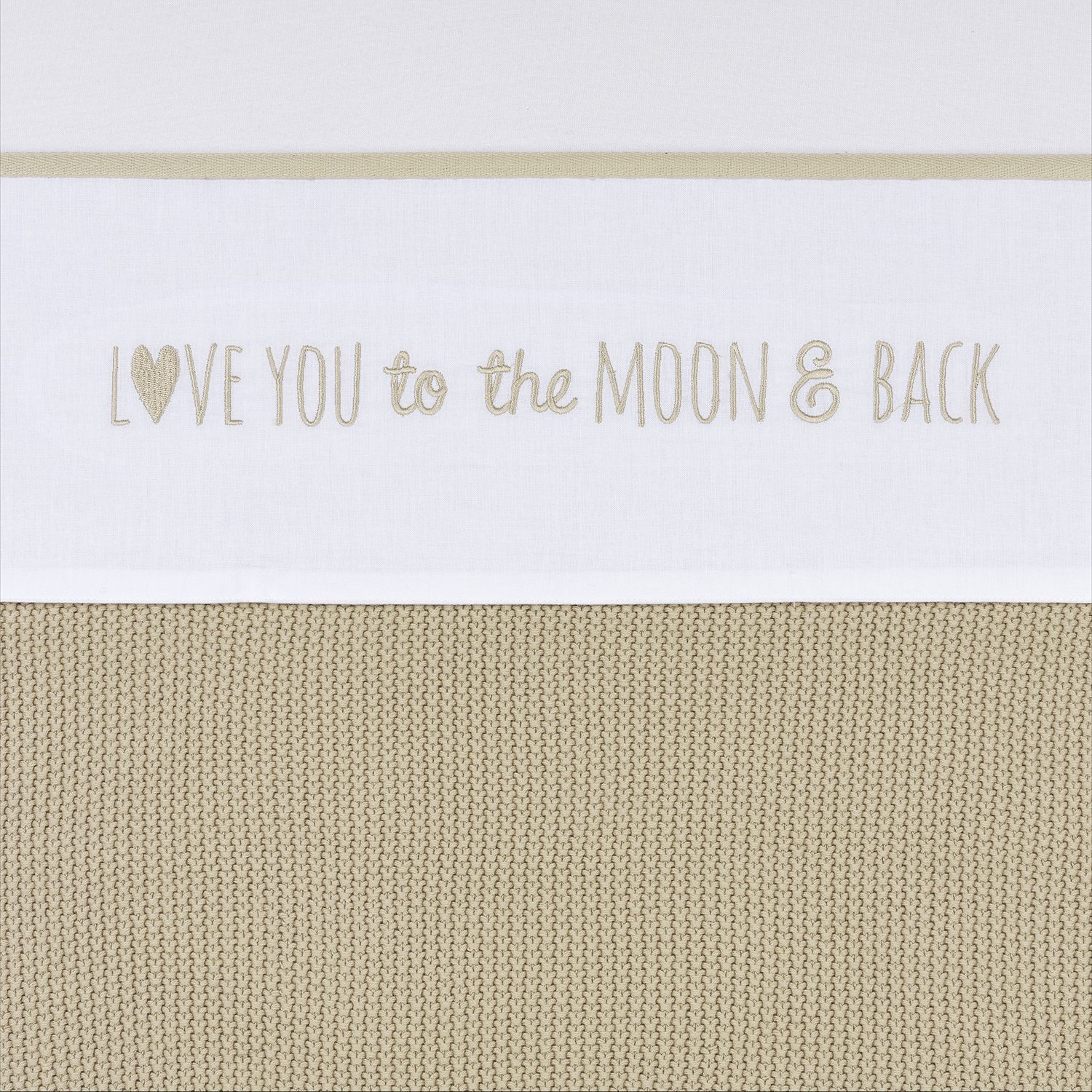 Kinderbettlaken Love you to the moon & back - sand - 100x150cm - 0.3 TOG