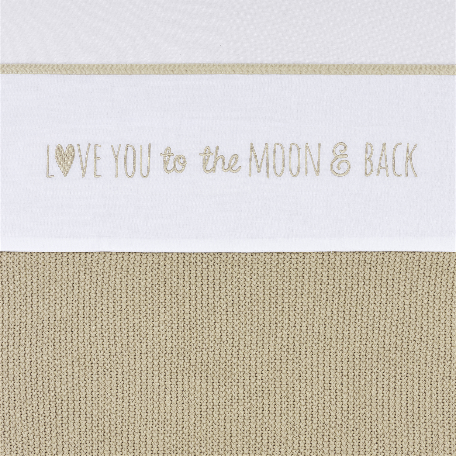 Kinderbettlaken Love you to the moon & back - sand - 100x150cm