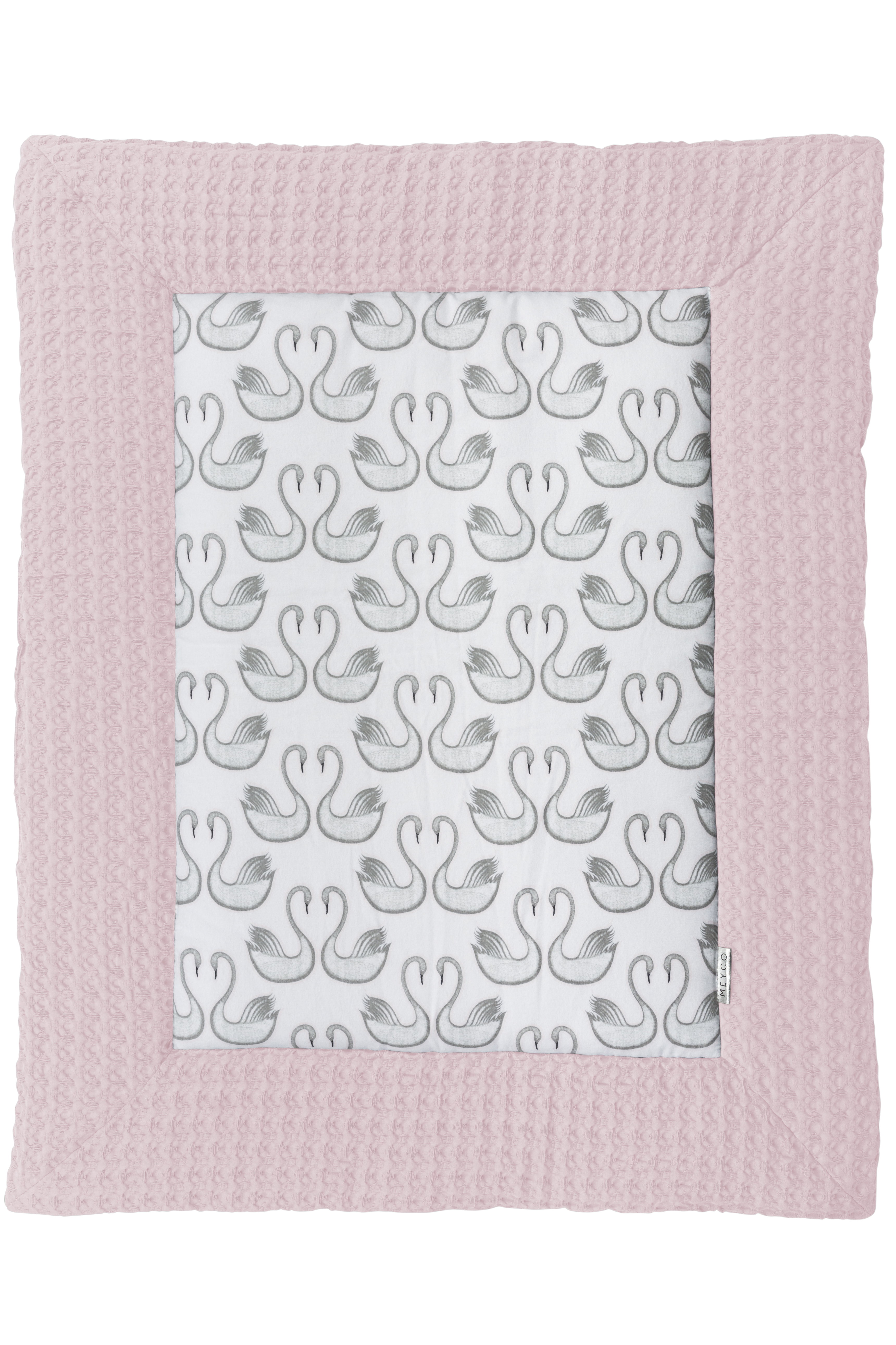 Boxkleed Wafel/Flanel Swan - Lichtroze