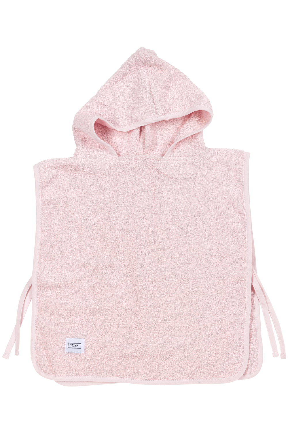 Basic Badstof Badponcho - Lichtroze - 1-3 jaar