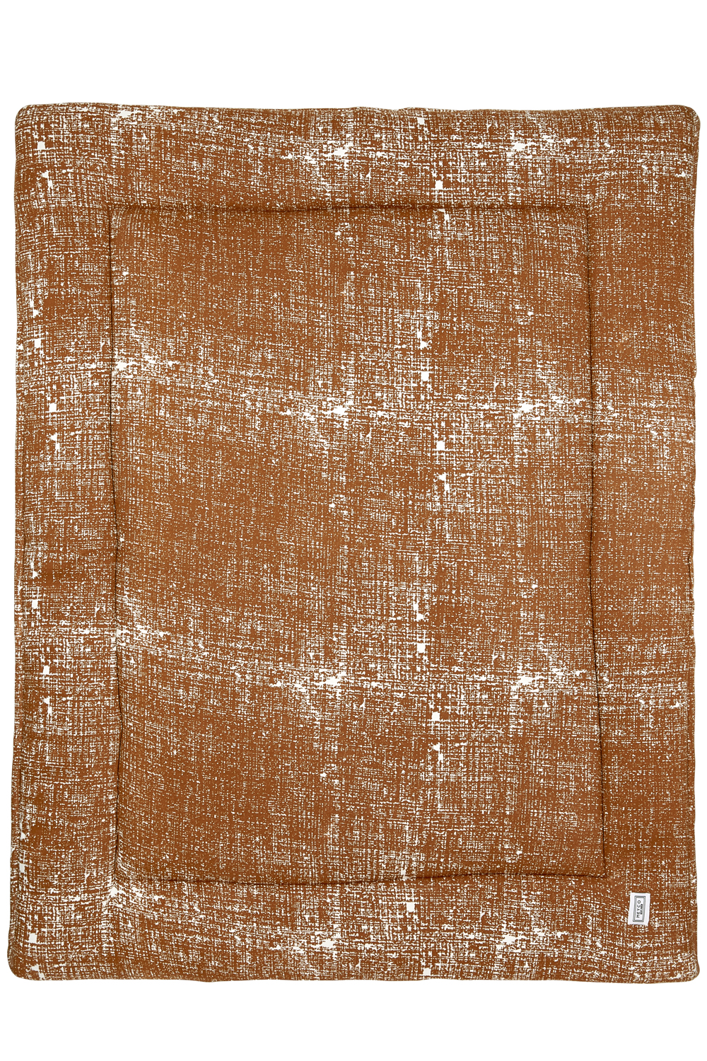 Playpen mattress Fine Lines - camel - 77x97cm
