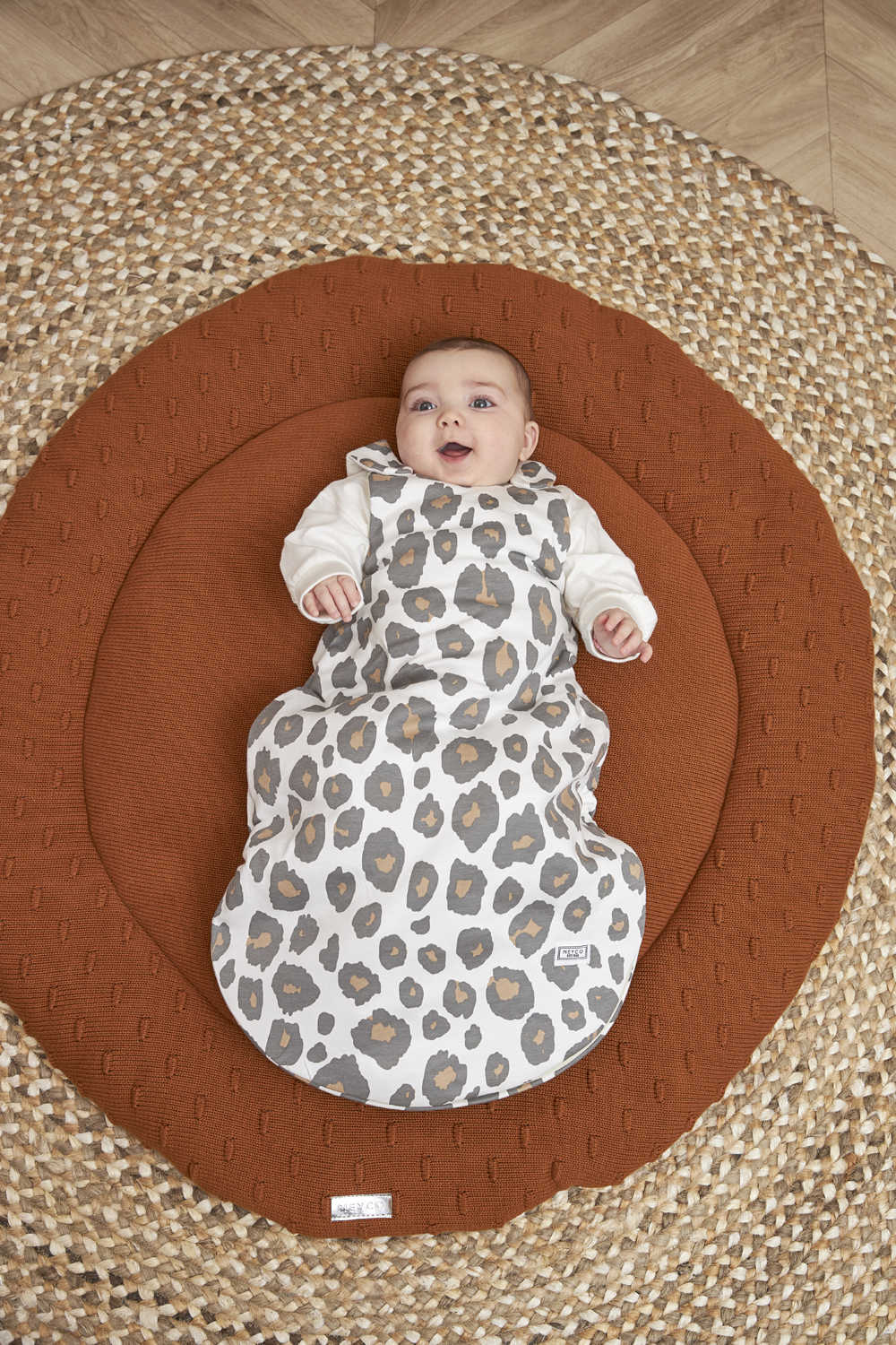 Baby slaapzak rond gevoerd Panter - neutral - 110cm