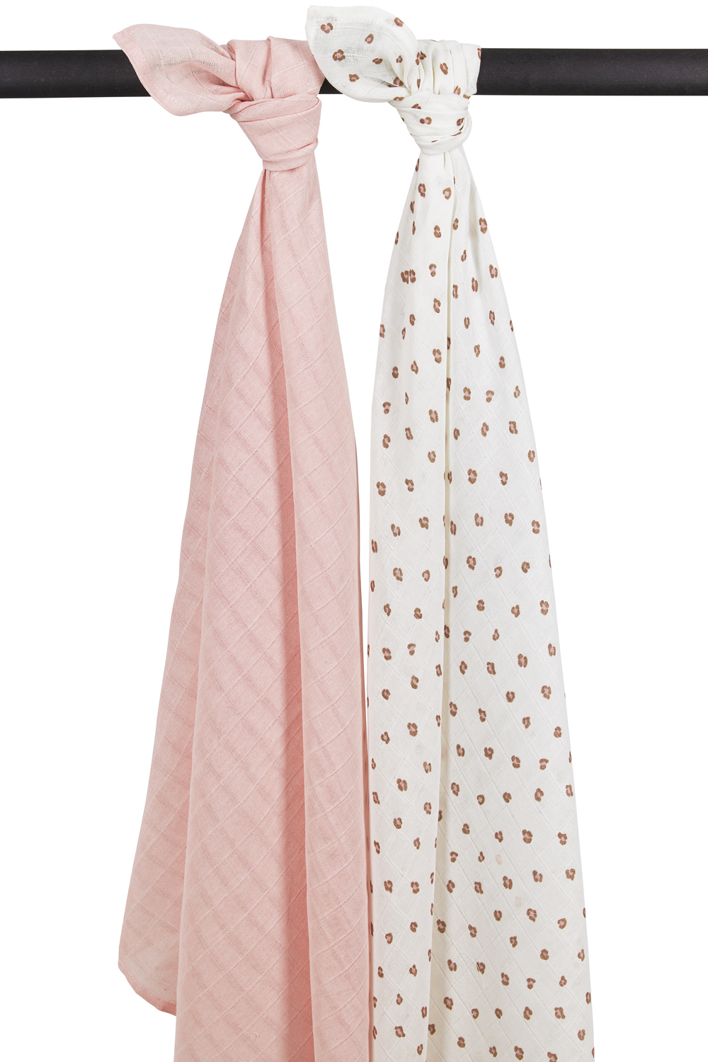 Swaddle 2-pack muslin Mini Panther - soft pink - 120x120cm