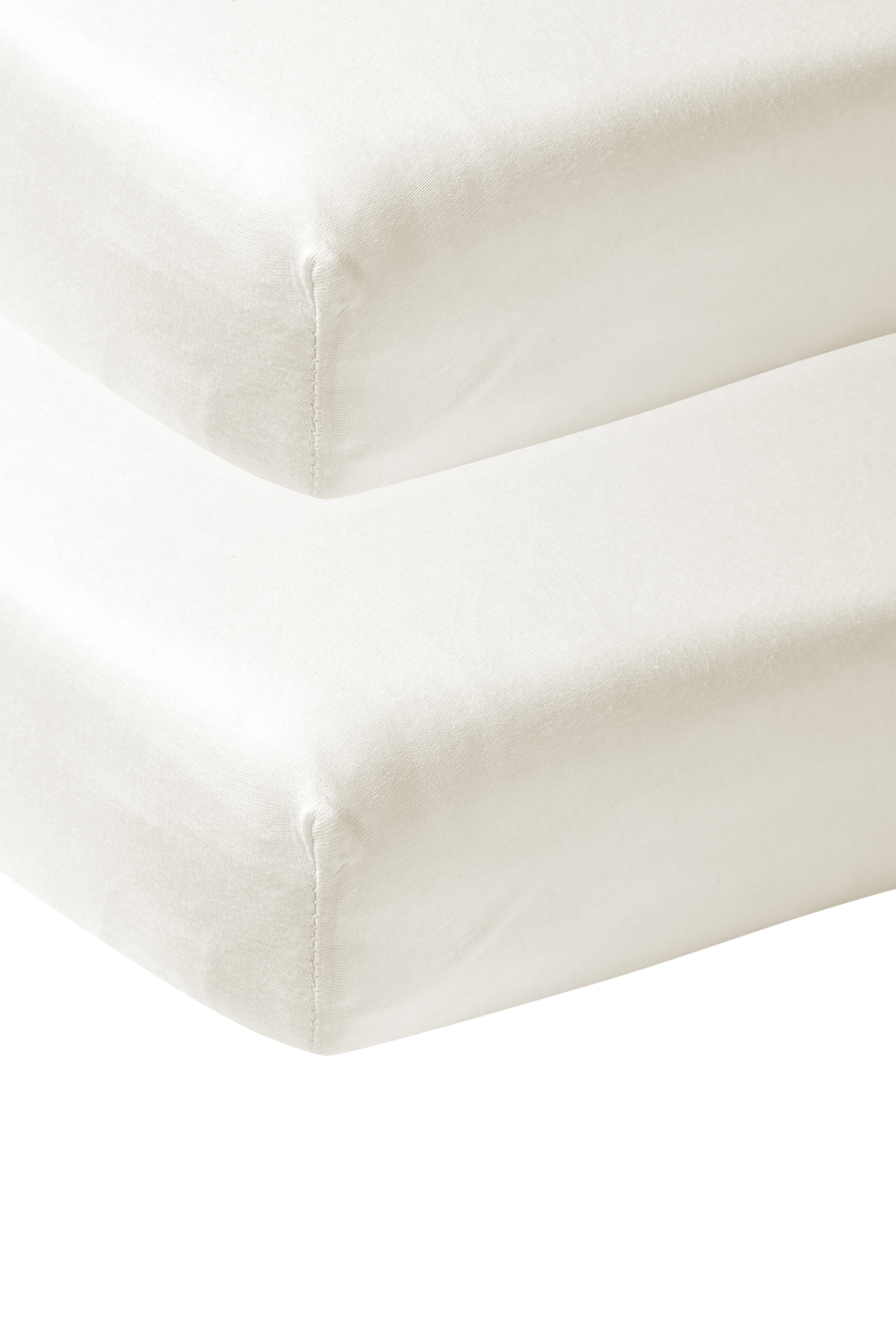 Fitted sheet juniorbed 2-pack Uni - offwhite - 70x140/150cm