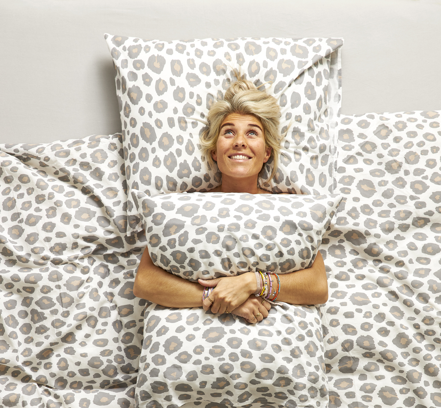 Hoeslaken eenpersoonsbed Uni - light grey - 90x210/220cm