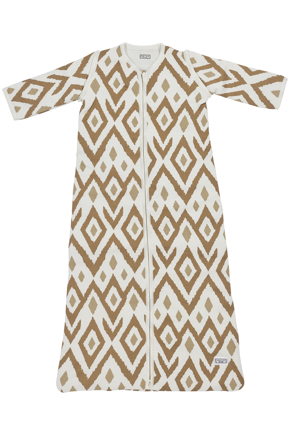Baby slaapzak met afritsbare mouwen Ikat - sand - 110cm