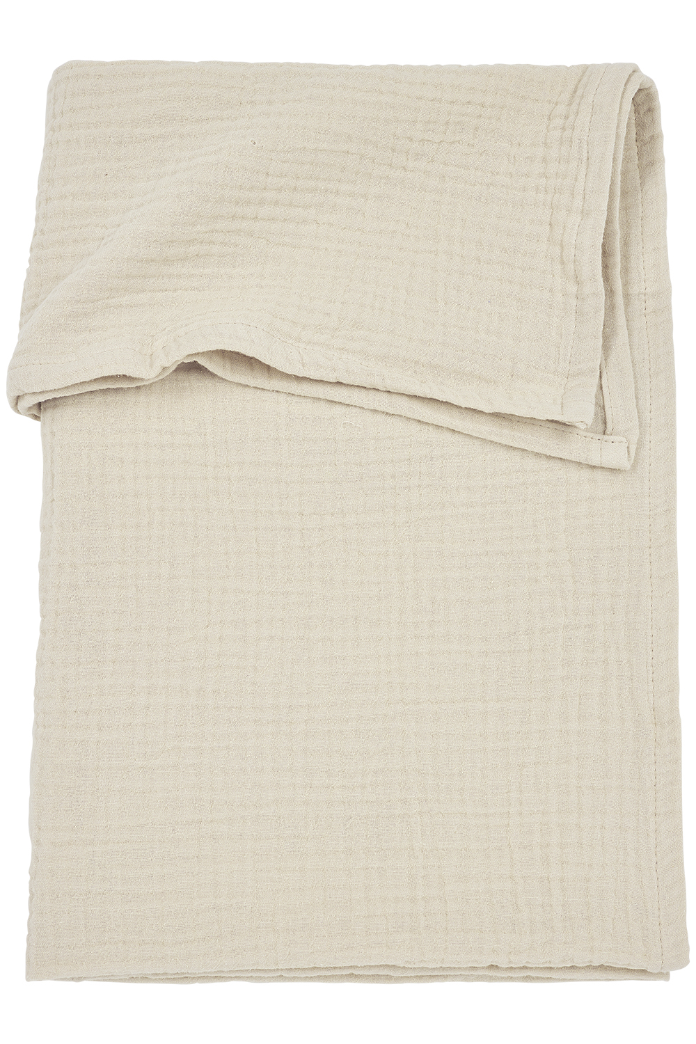 Bettlaken Wiege pre-washed musselin Uni - soft sand - 75x100cm - 0.3 TOG