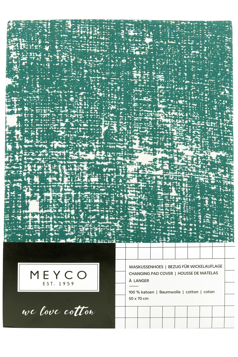 Wickelauflagenbezug Fine Lines - emerald green - 50x70cm