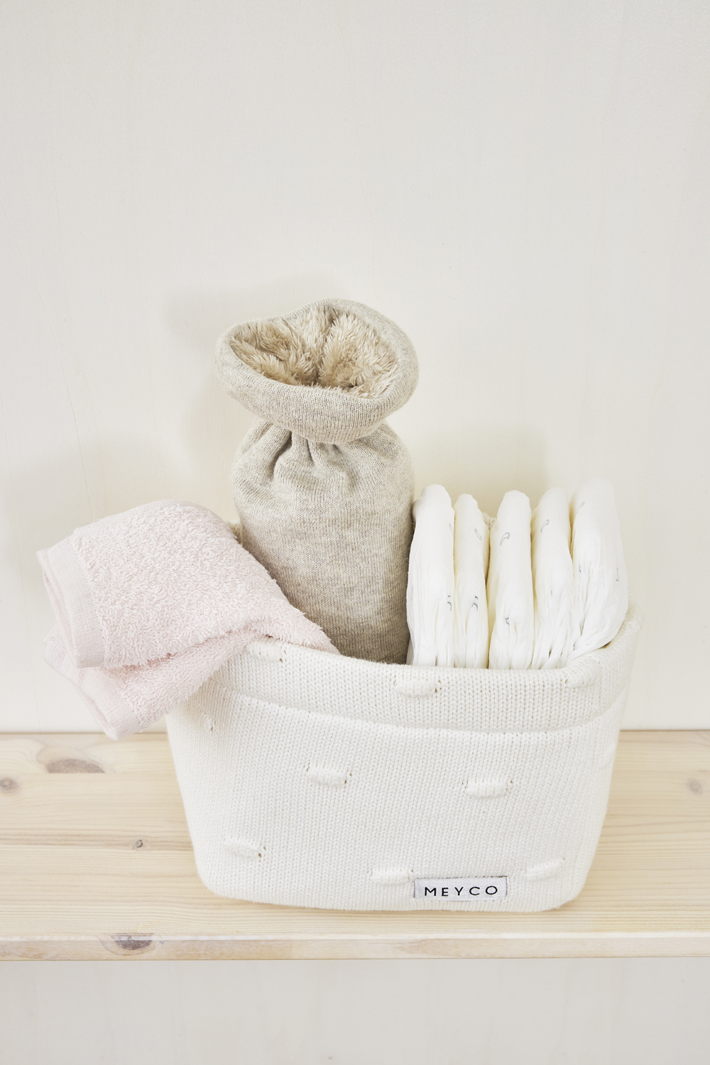 Spucktücher 6er pack frottee Uni - offwhite/soft pink/toffee - 30x30cm