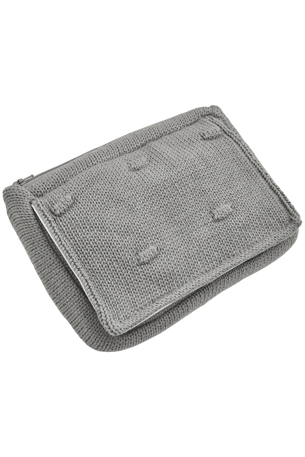 Knitted Wipes Pouch Knots - Grey