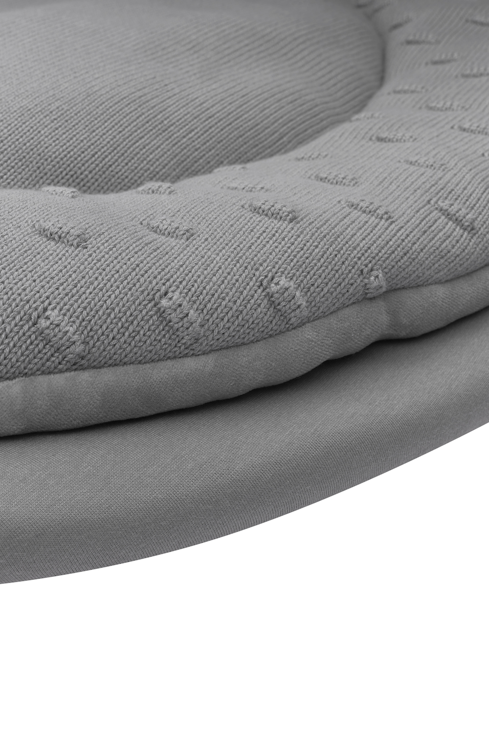 Fitted sheet playpen mattress Uni - grey - Round 90/95cm