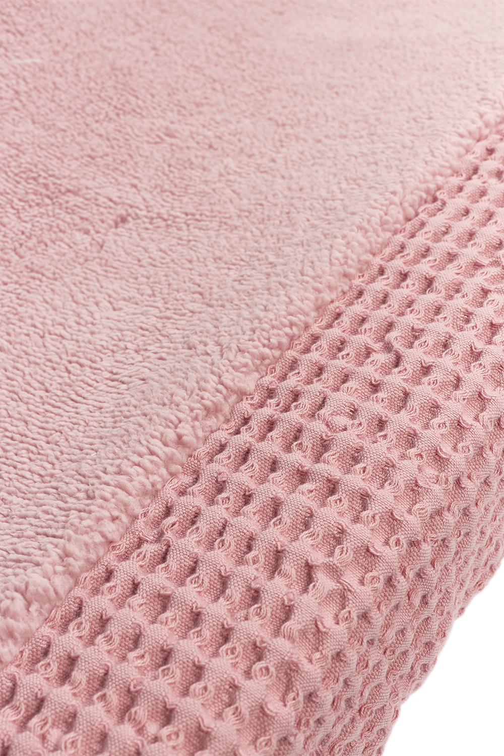 Changing mat cover Waffle Teddy - old pink - 50x70cm