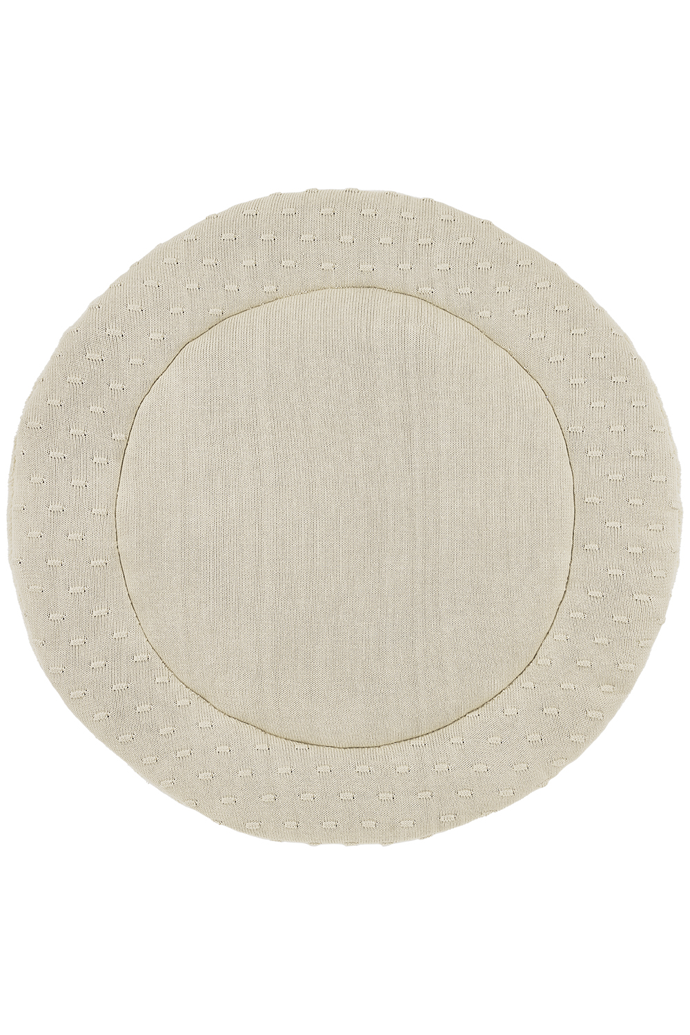 Playpen mattress round Knots - soft sand - ⌀95cm