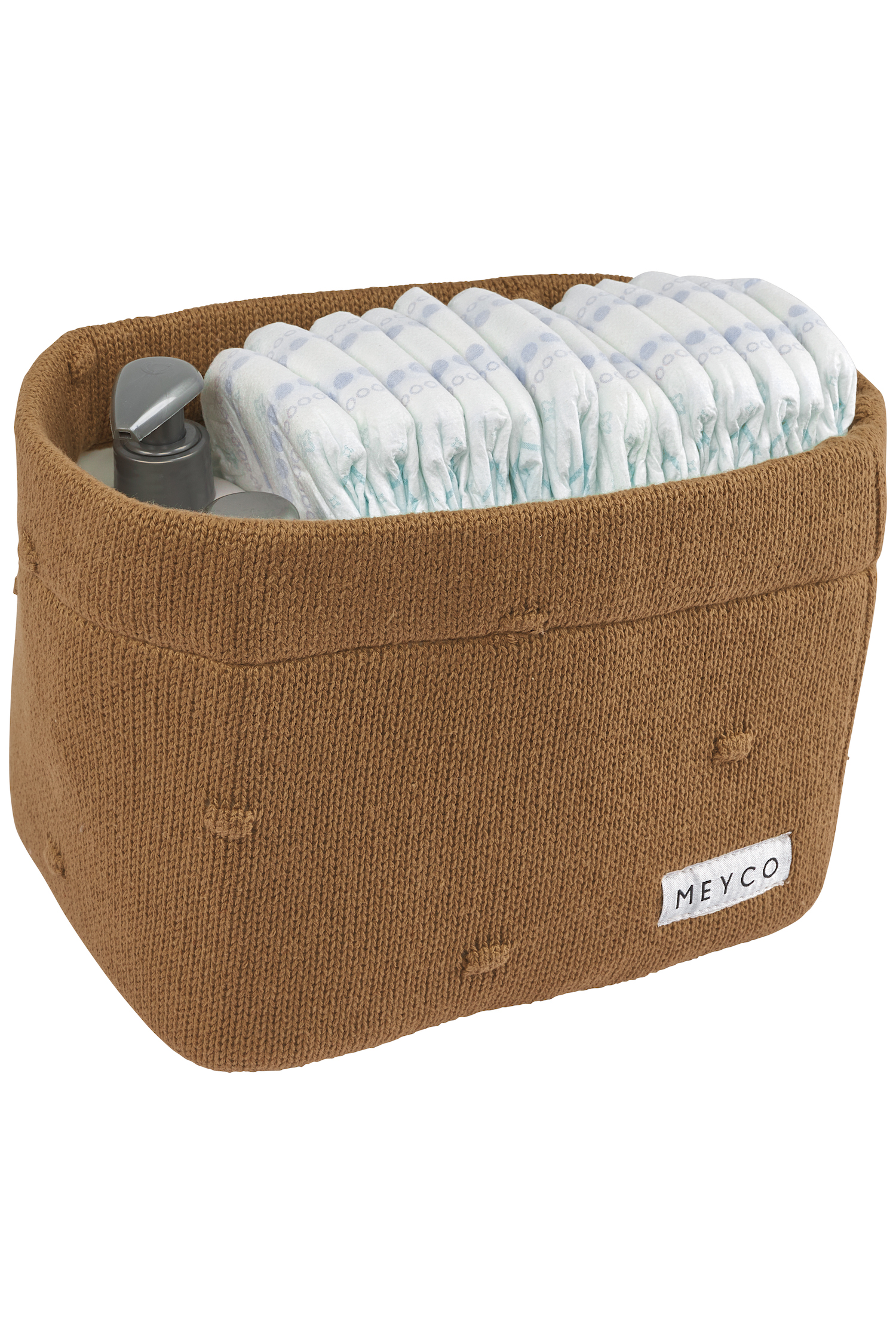 Nursery basket Mini Knots - toffee - Small