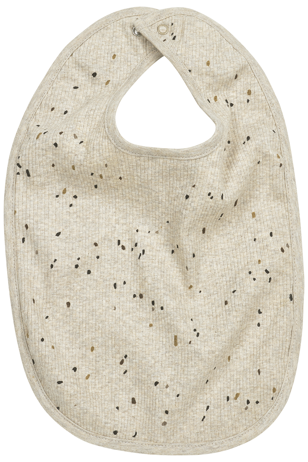 Bib with press stud 2-pack Rib Mini Spot - sand melange