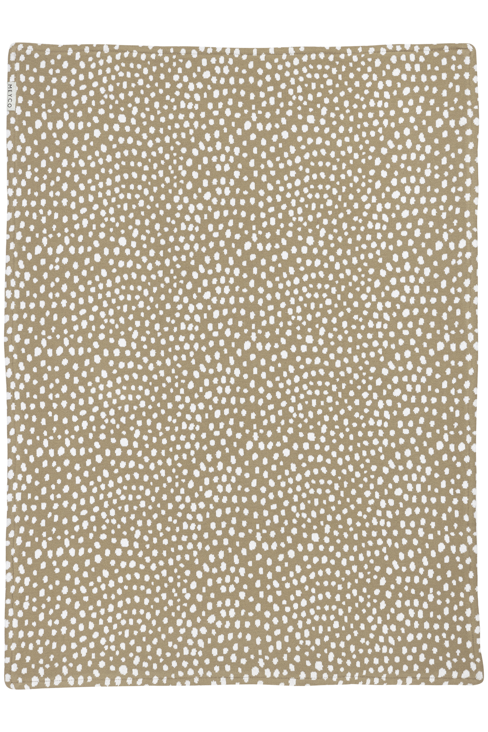 Cot bed blanket Cheetah velvet - taupe - 100x150cm