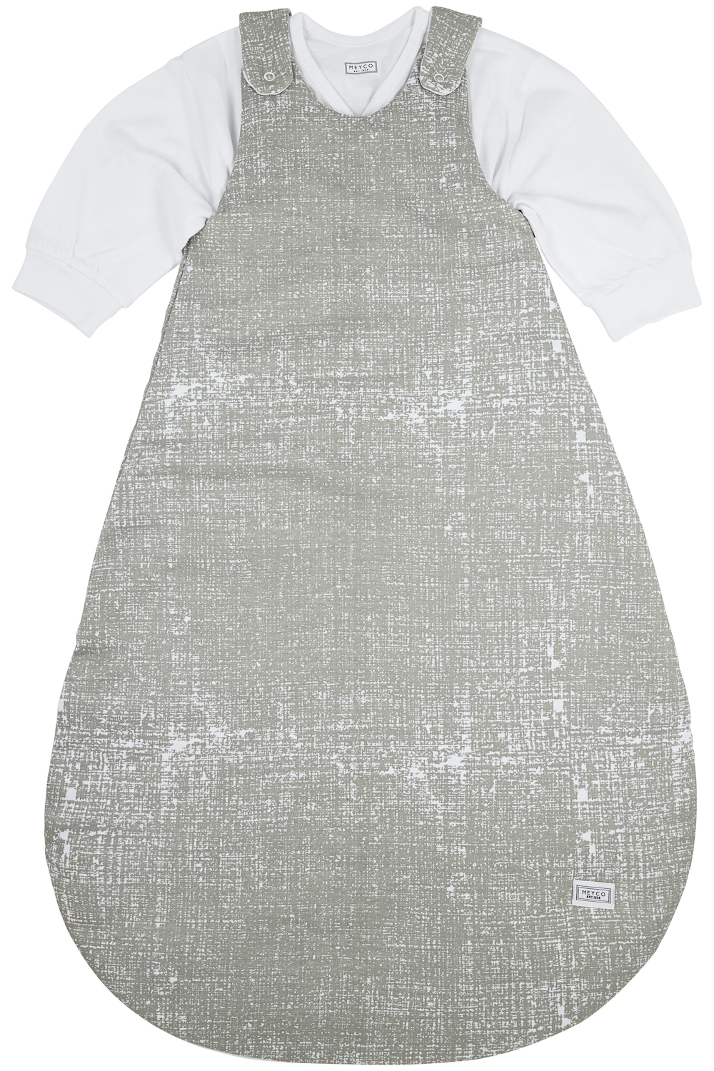 Baby Sleeping Bag 2-Piece Lined Fine Lines - Light Grey - 68/74