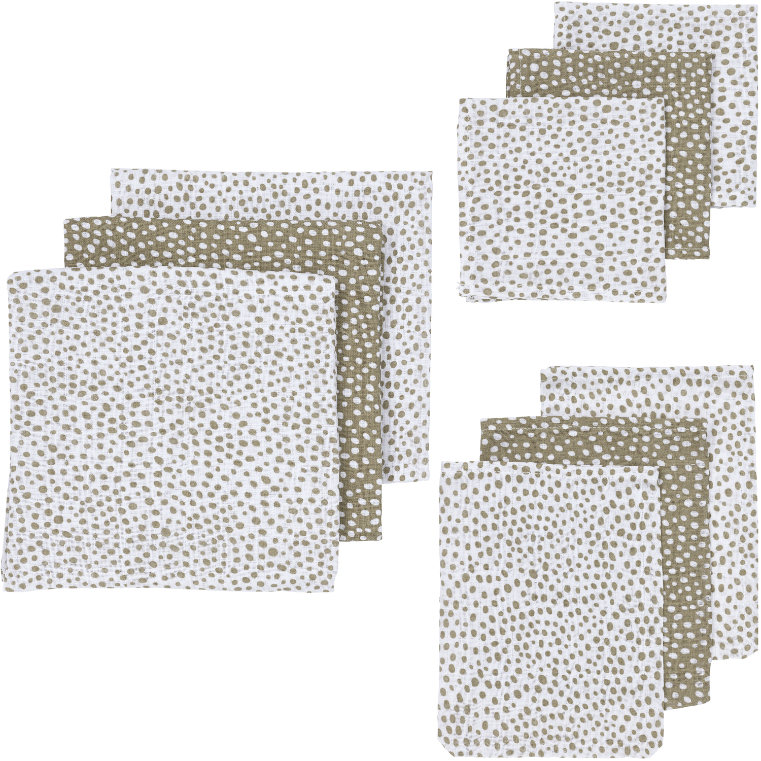 Starter set 9-pack muslin Cheetah - taupe