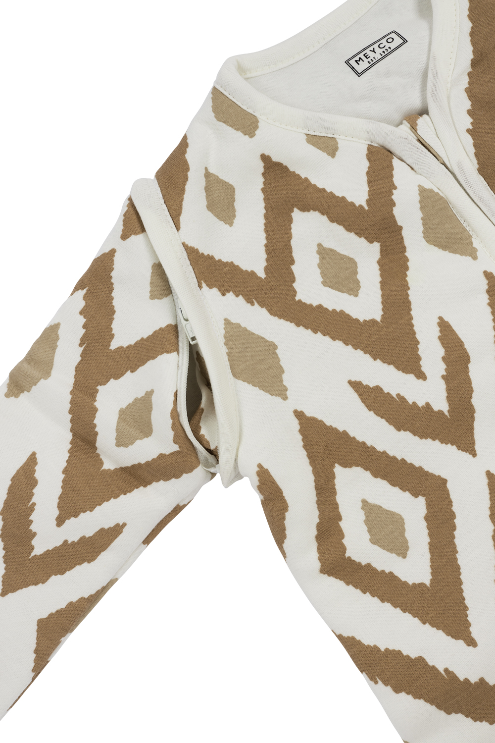Baby slaapzak met afritsbare mouwen Ikat - sand - 110cm