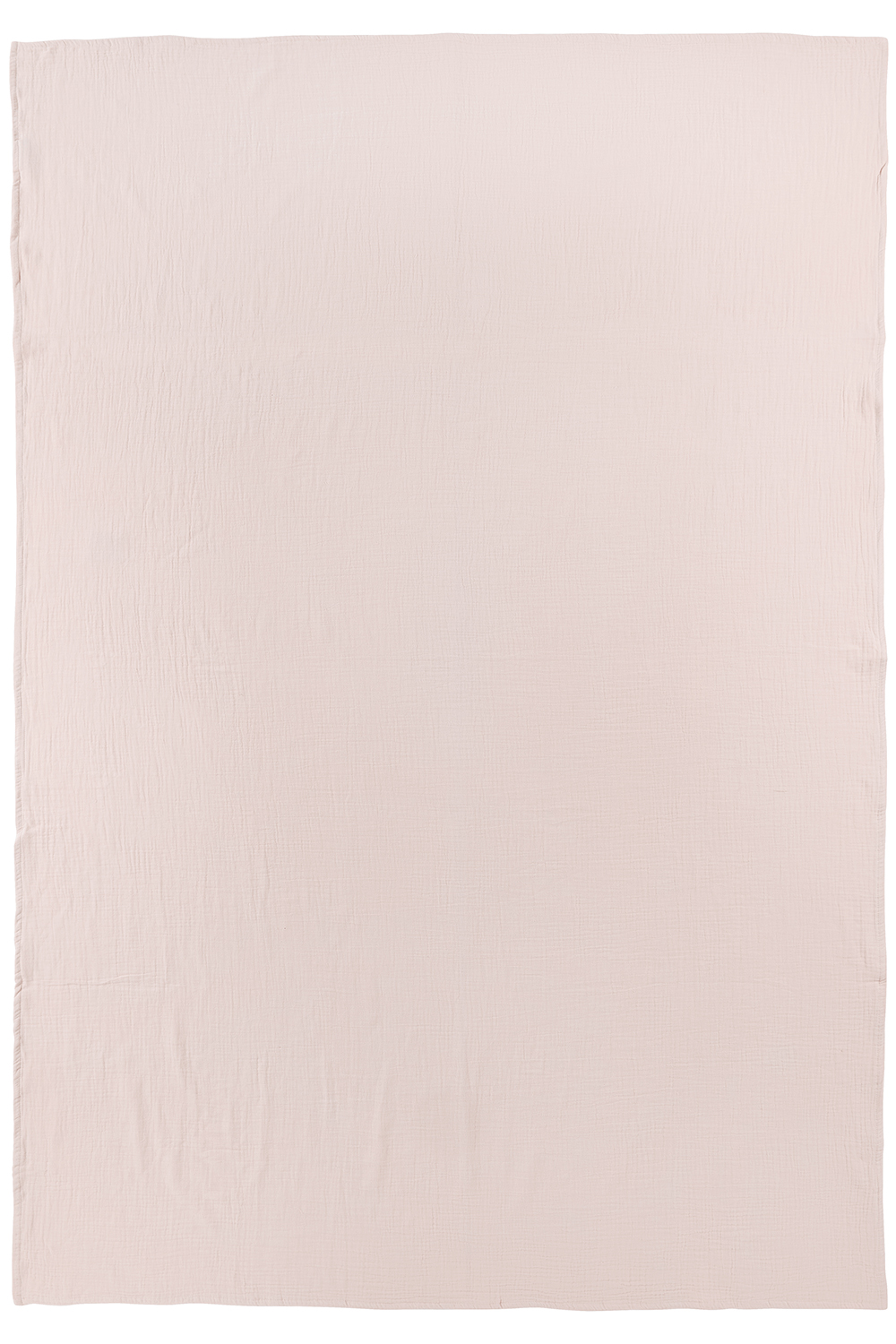 Decke pre-washed musselin Uni - soft pink - 140x200cm