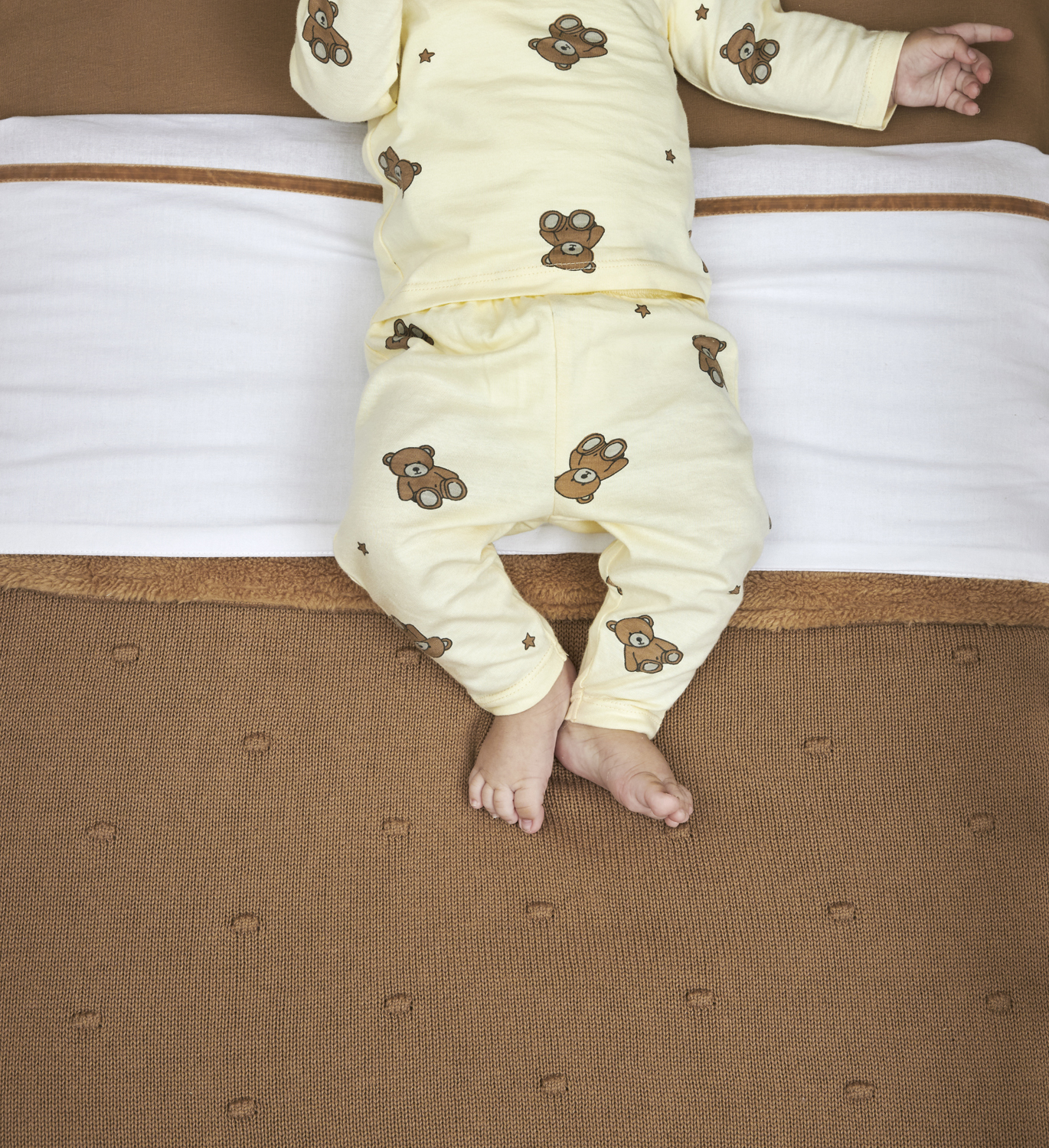 Baby Pyjama 2-pack Teddy Bear - soft yellow - 62/68