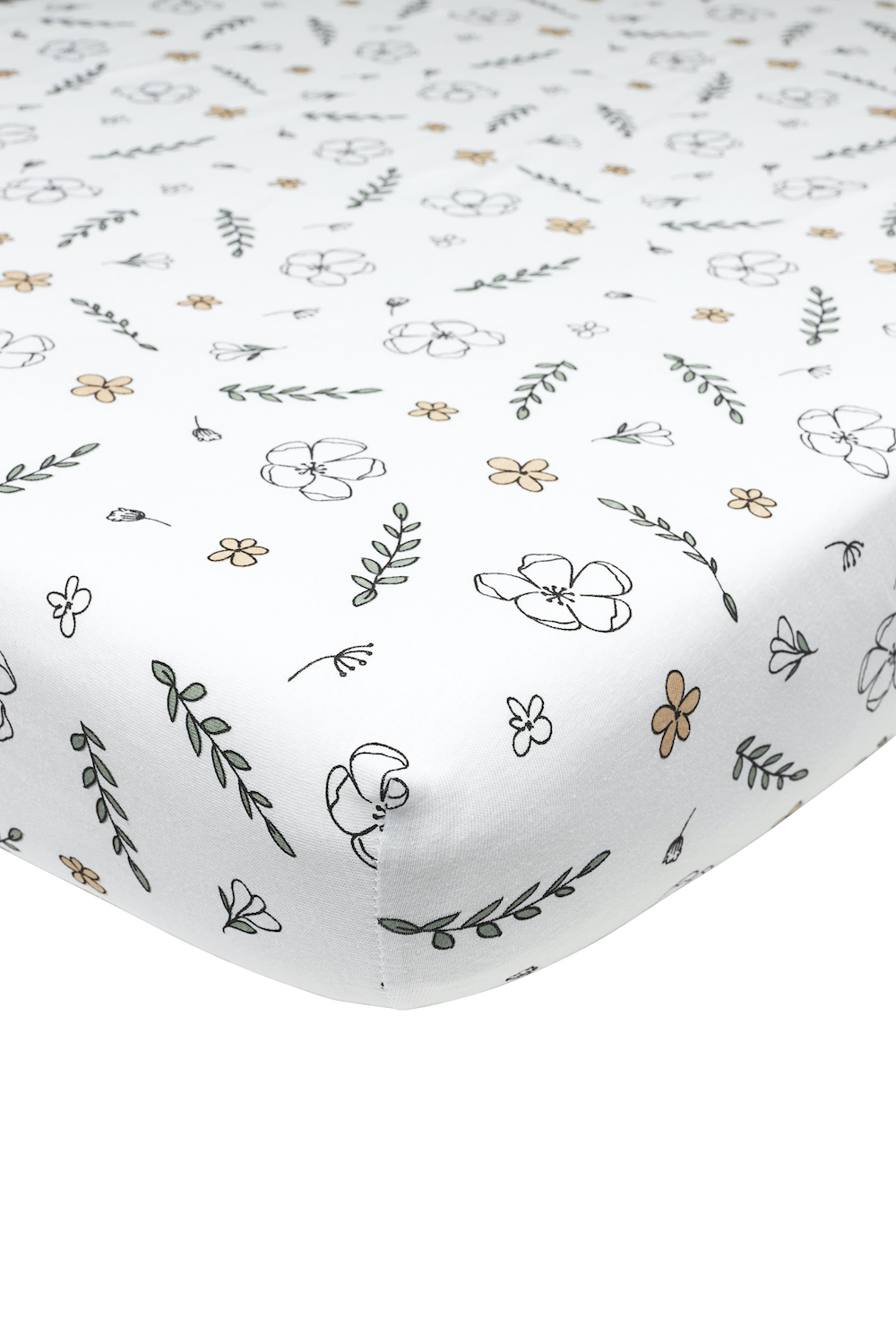 Fitted sheet 1-Pers. Floral - multicolour - 90x200cm