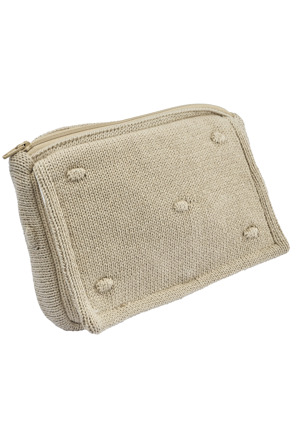Knitted wipes pouch Mini Knots - Sand 