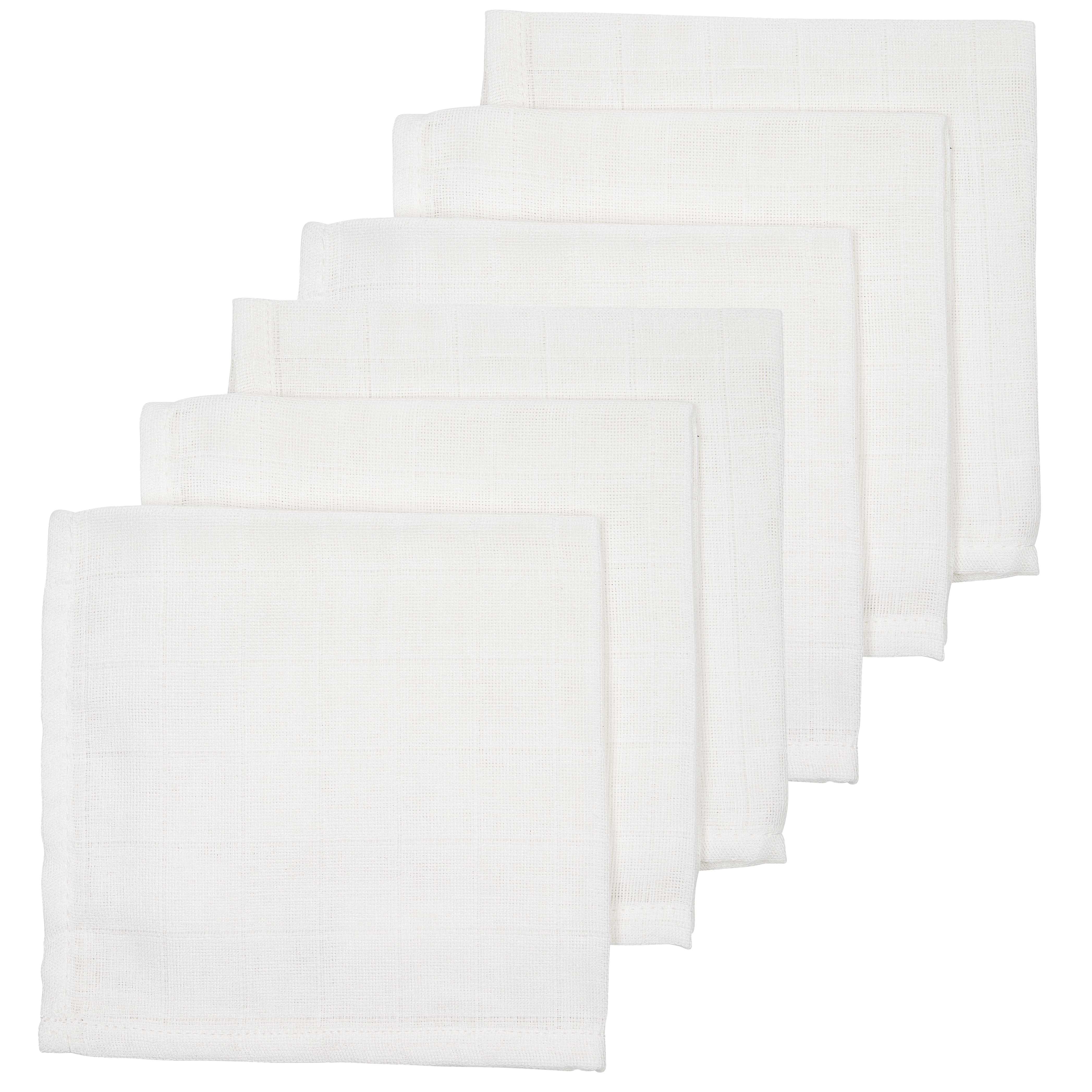 Biologische Hydrofiele Monddoekjes 6-pack - Wit - 30x30cm