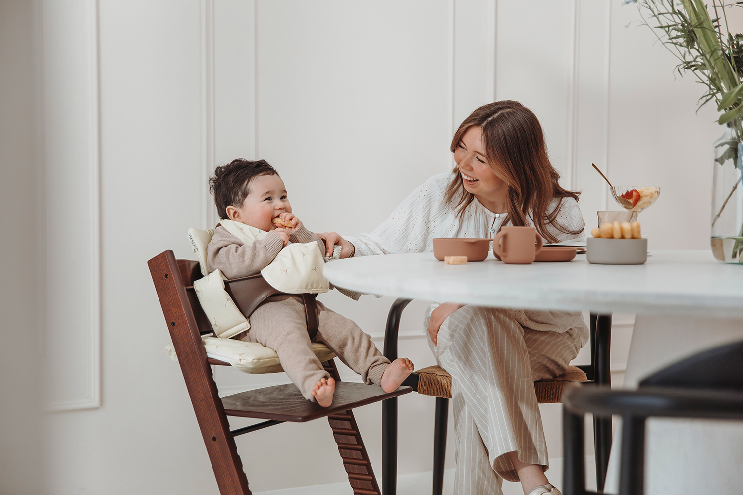 Highchair cushion for growth chair Ginkgo - soft sand