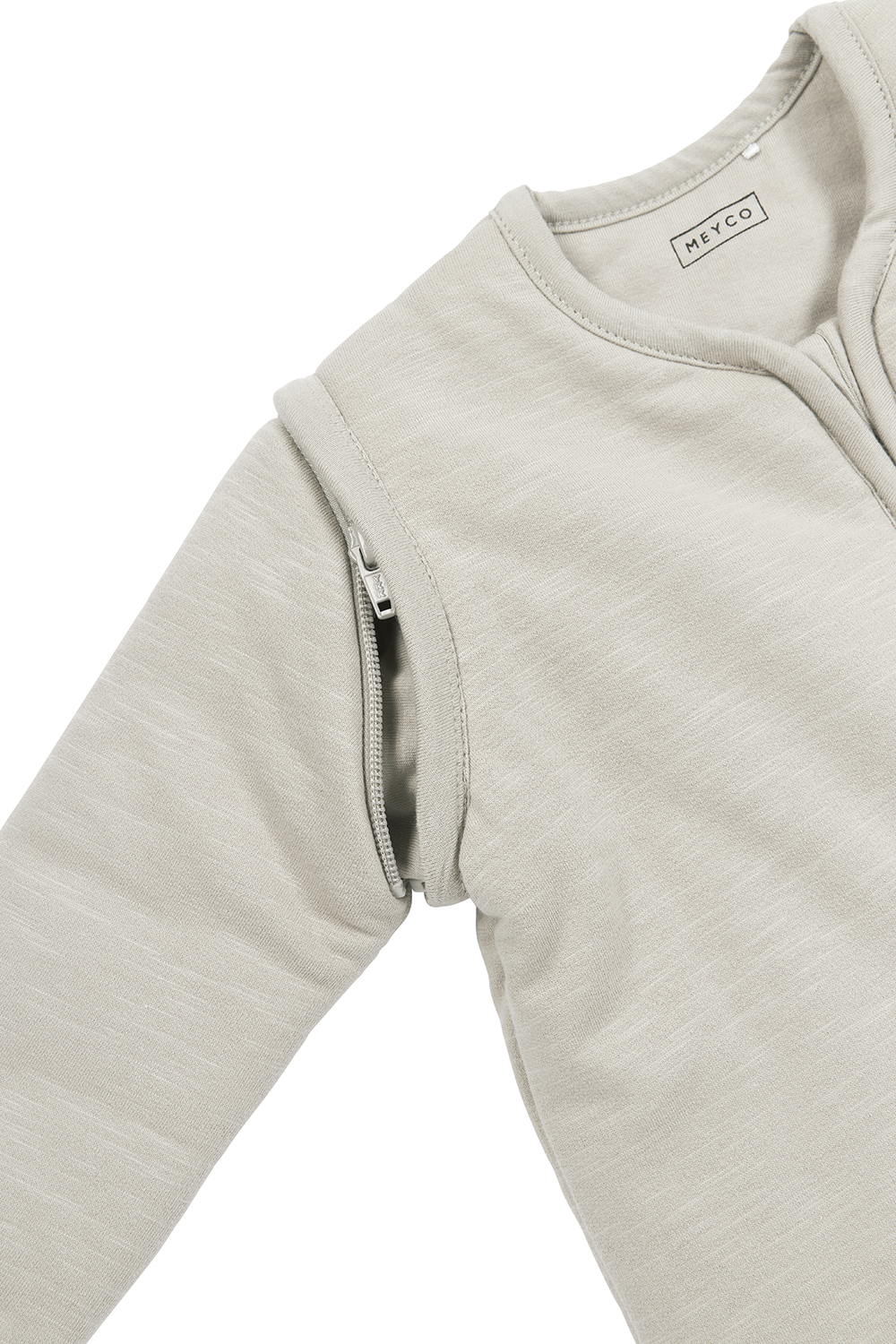 Baby slaapzak met afritsbare mouwen Slub - greige - 110cm - 2.5 TOG