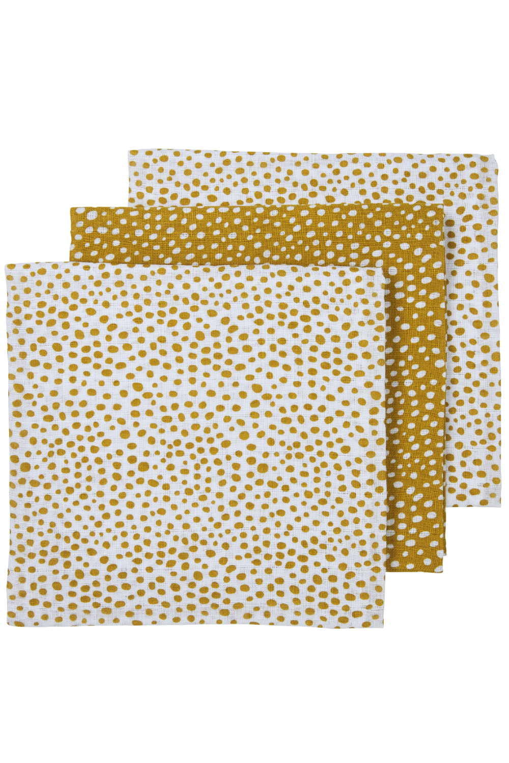 Hydrofiele doeken 3-pack Cheetah - honey gold - 70x70cm